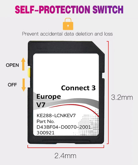 Nissan X-TRAIL 2016 2017 LCNKEV7 Map SD Card &ndash; 16GB Update