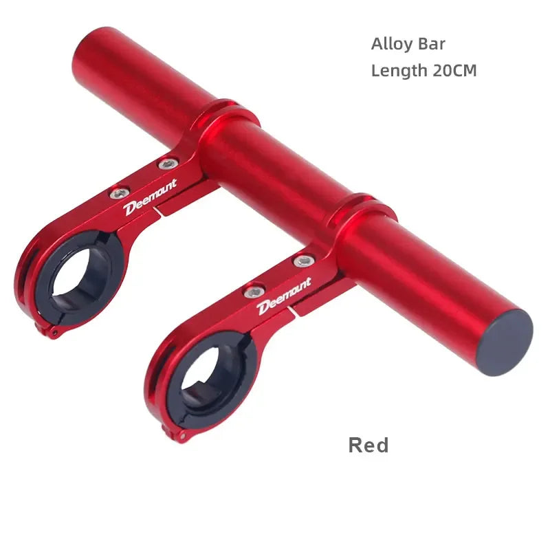 Deemount 20CM Bicycle Handlebar Extender &ndash; Durable Alloy Carbon Fiber Support Red 20CM / CHINA