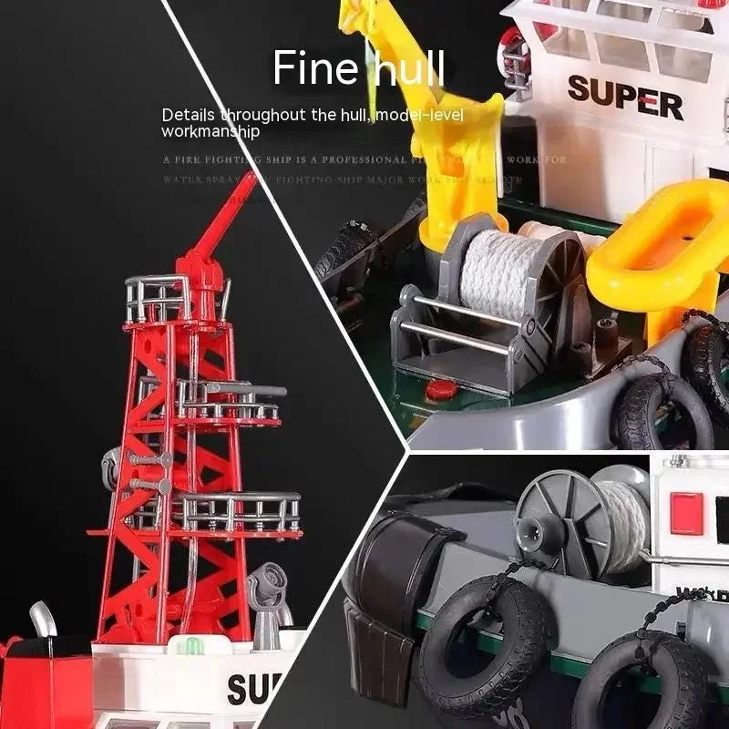 Henglong 3810 High-Speed Remote Control Fire Boat for Kids