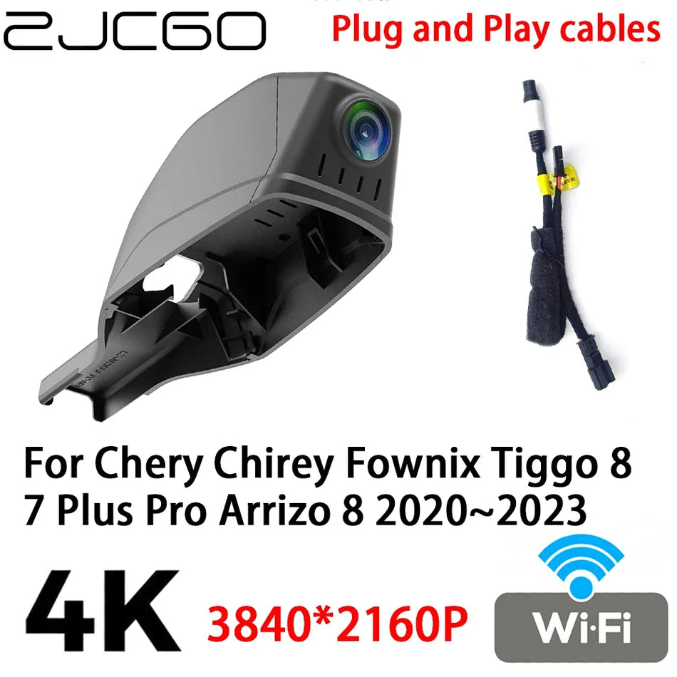 Chery Tiggo 8 Dashcam 4K Plug and Play, voor 2020 tot 2023
