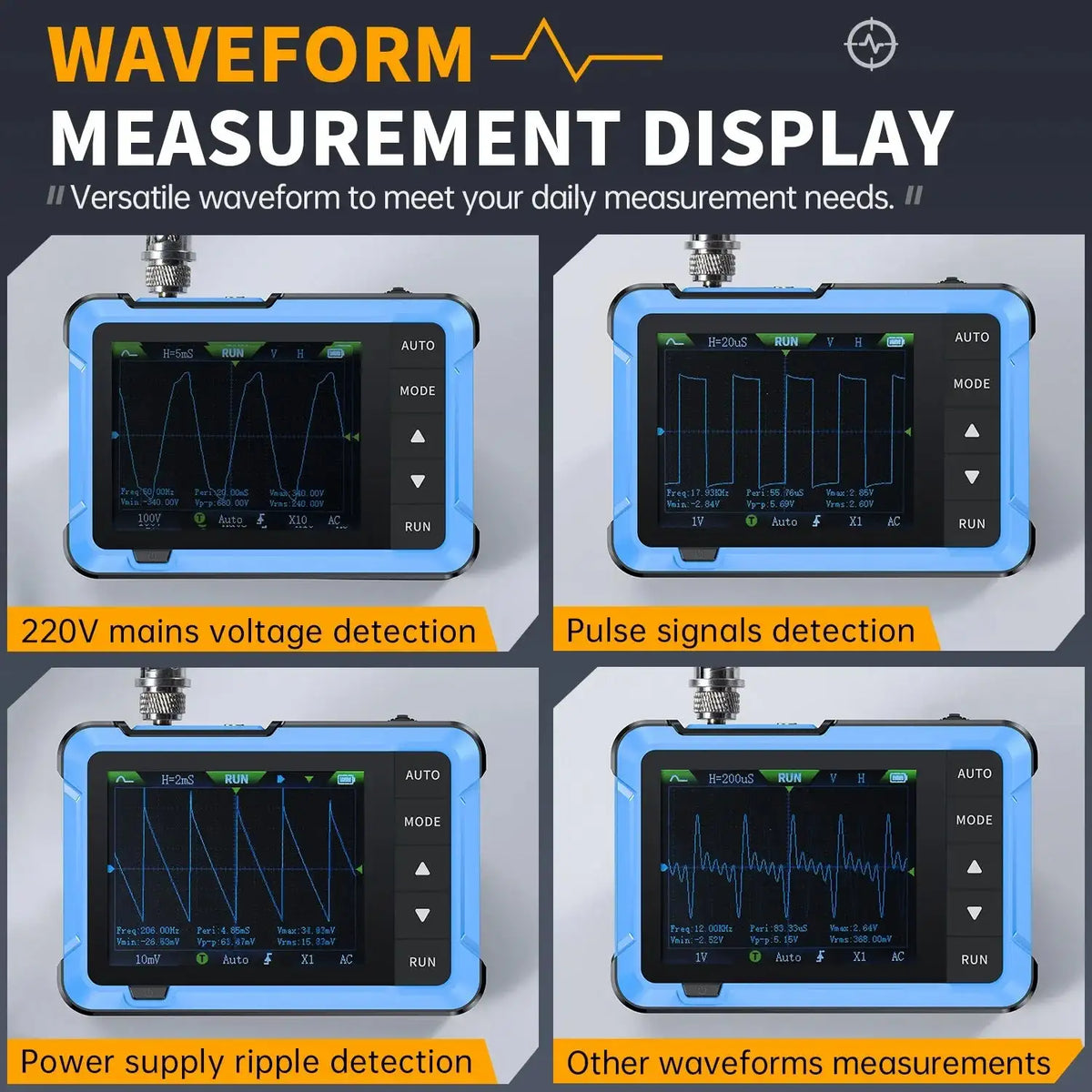 FNIRSI Handheld 2 In 1 Digital Oscilloscope 10 MHz 48MSps