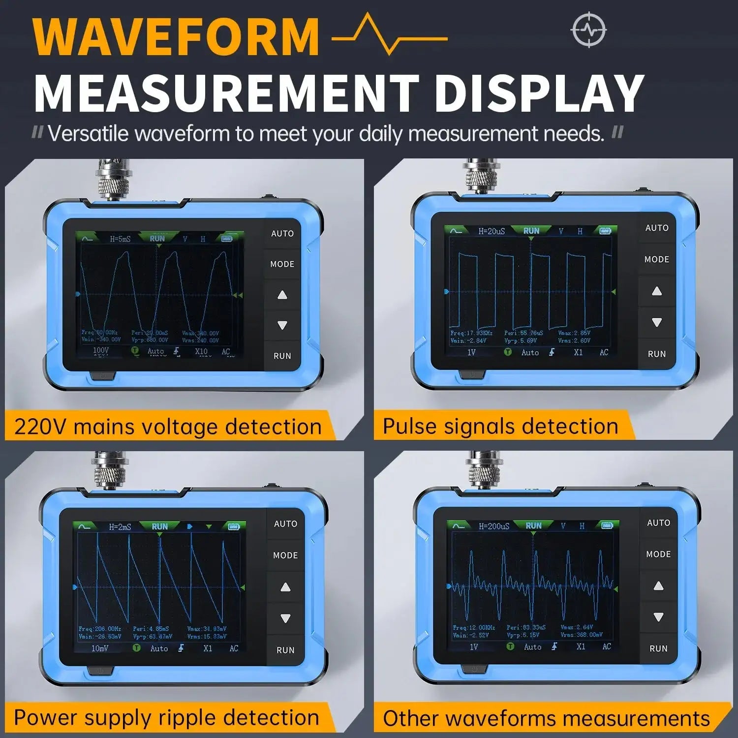 FNIRSI Handheld 2 In 1 Digital Oscilloscope 10 MHz 48MSps