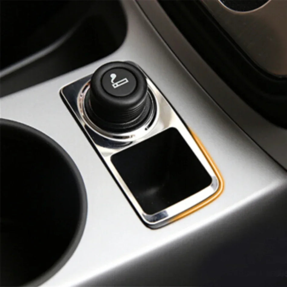 Ford Focus MK3 Center Console Cigarette Lighter Panel Cover, Stainless Steel