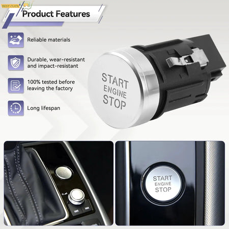 4G1905217A For Audi A6 C7 S6 A7 RS7 2013 2014 2015 2016 2017 2018 Keyless Start Stop Ignition Switch Engine Push Button Starter by InterCyprus Trading Ltd