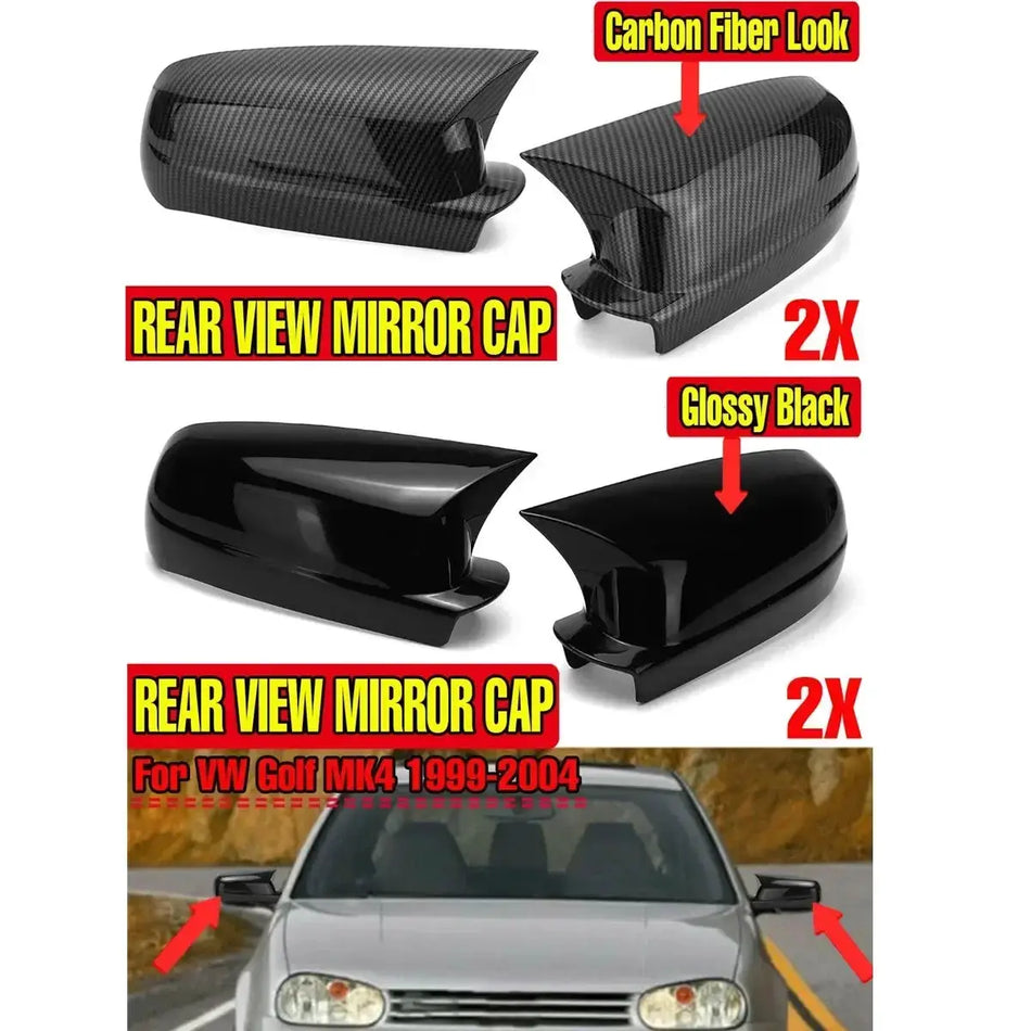Rearview Mirror Caps ABS For VW Golf 4 MK4 Bora Jetta Passat B5 by InterCyprus Trading Ltd