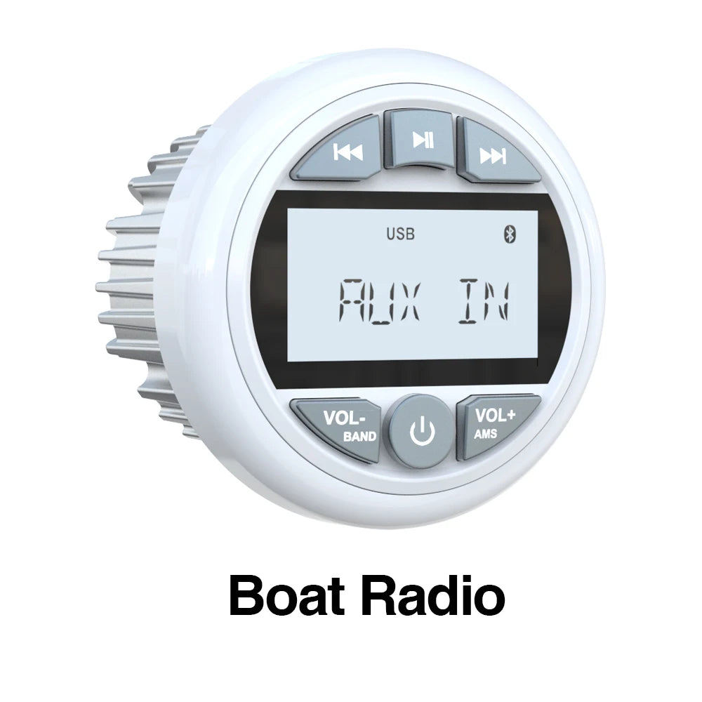 MS-12RV-1 RV Stereo Radio &ndash; Bluetooth IPX5 200W Output Only Radio