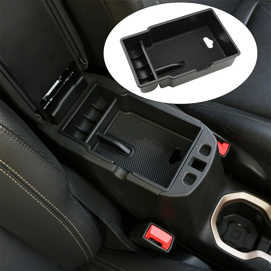 Center Armrest Storage Box for Jeep Renegade, Durable ABS Plastic Organizer Fits 2014-2021