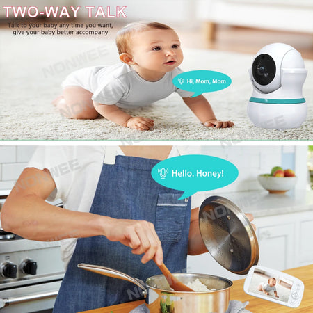 5&quot; HD Baby Monitor with 360&deg; Pan-Tilt, 35-Hour Battery, and Temperature Alerts
