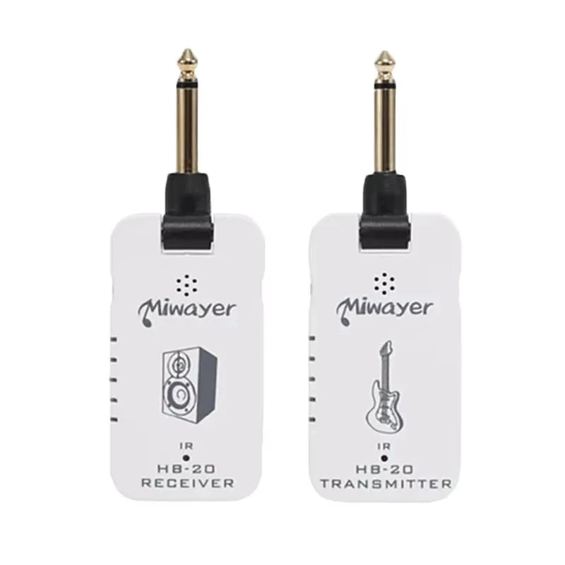 Miwayer HB-10 Guitar Wireless System - USB Rechargeable HB-20 White