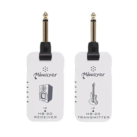 Miwayer HB-10 Guitar Wireless System - USB Rechargeable HB-20 White