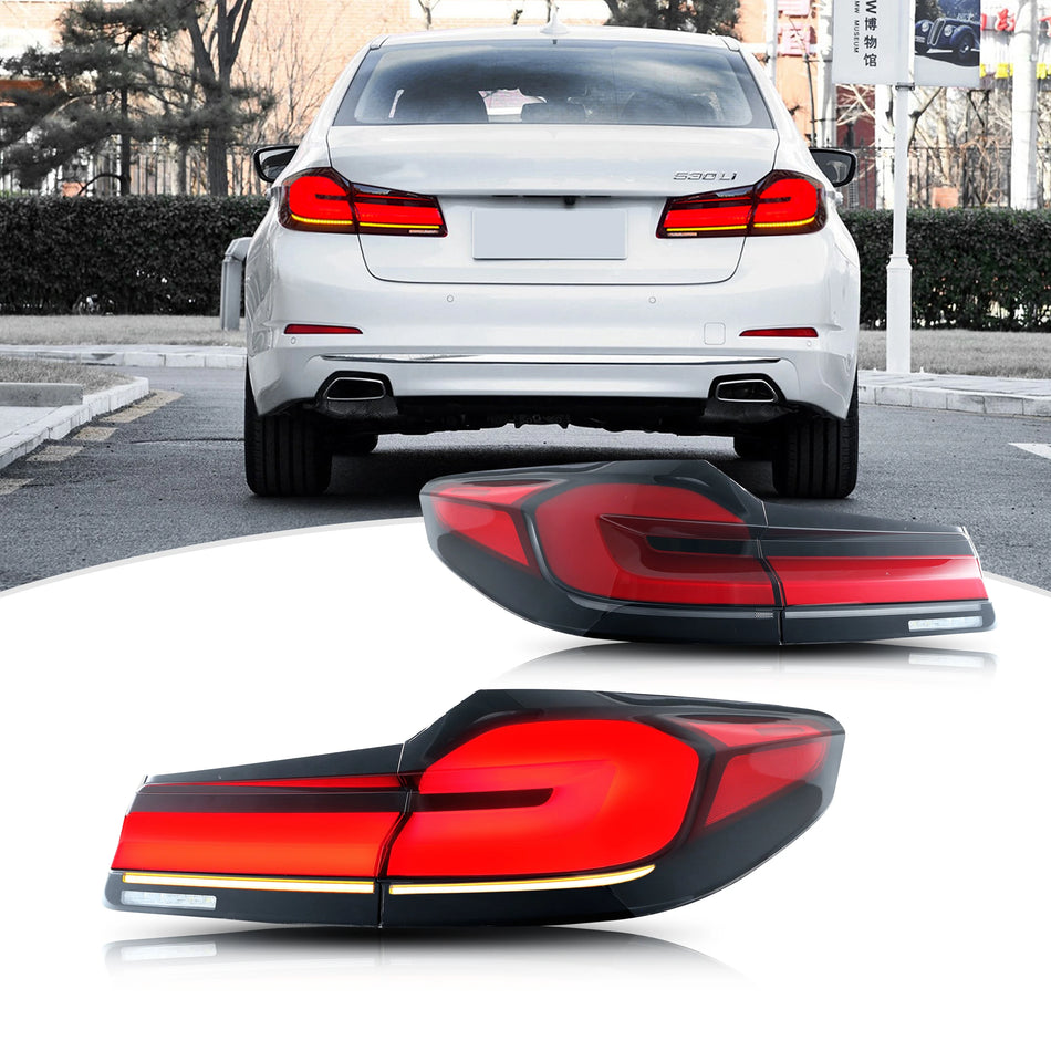 BMW G30 F90 M5 LED Tail Lights with Sequential Turn Signal, ABS, E Mark