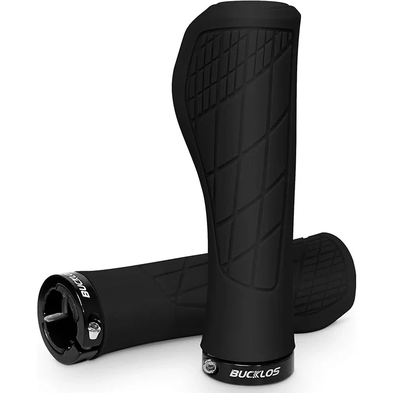 BUCKLOS Ergonomic Mountain Bike Handlebar Grips - Comfortable &amp; Durable Black