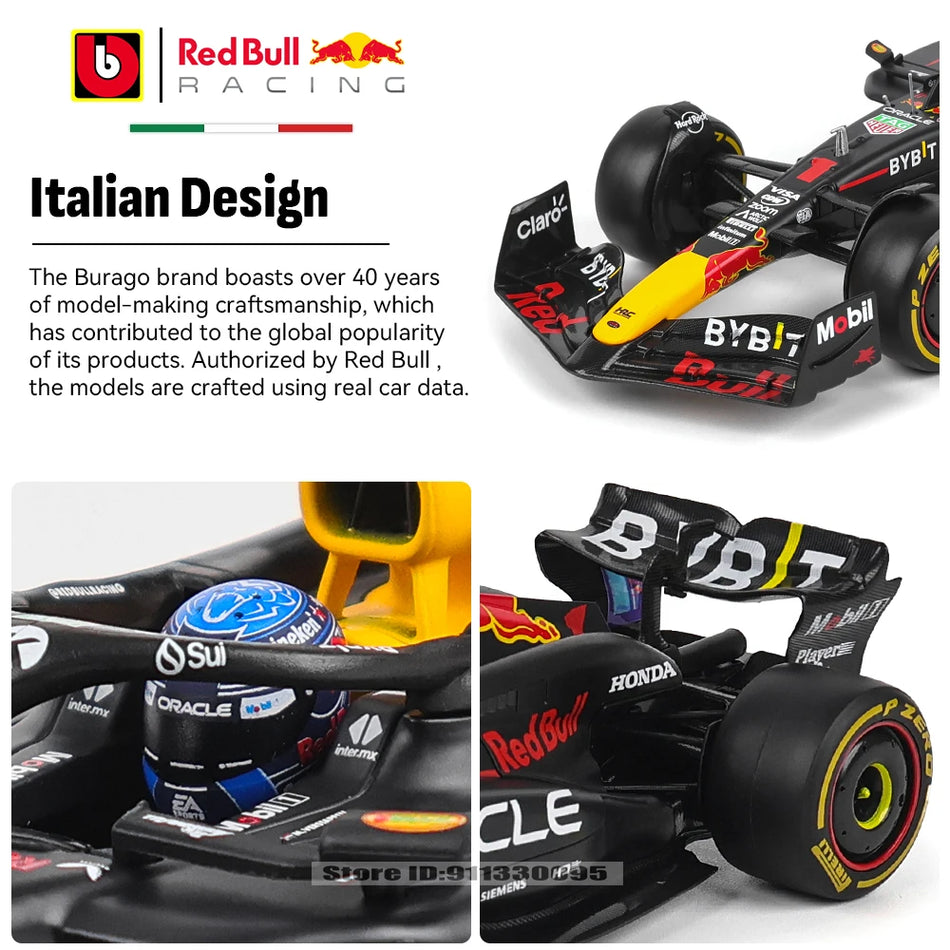 Coche de modelo F1 de metal fundido 1:24 para Red Bull Racing