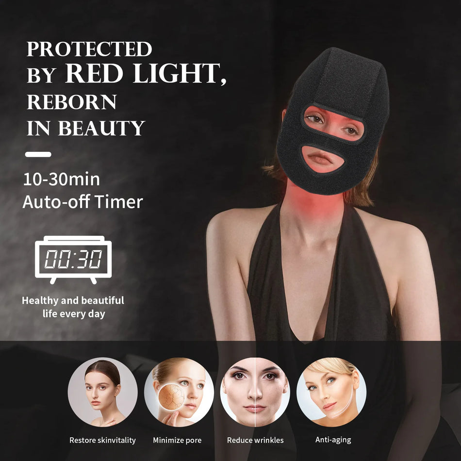 4-Color LED Face Mask with 850nm Near Infrared for Skin Rejuvenation