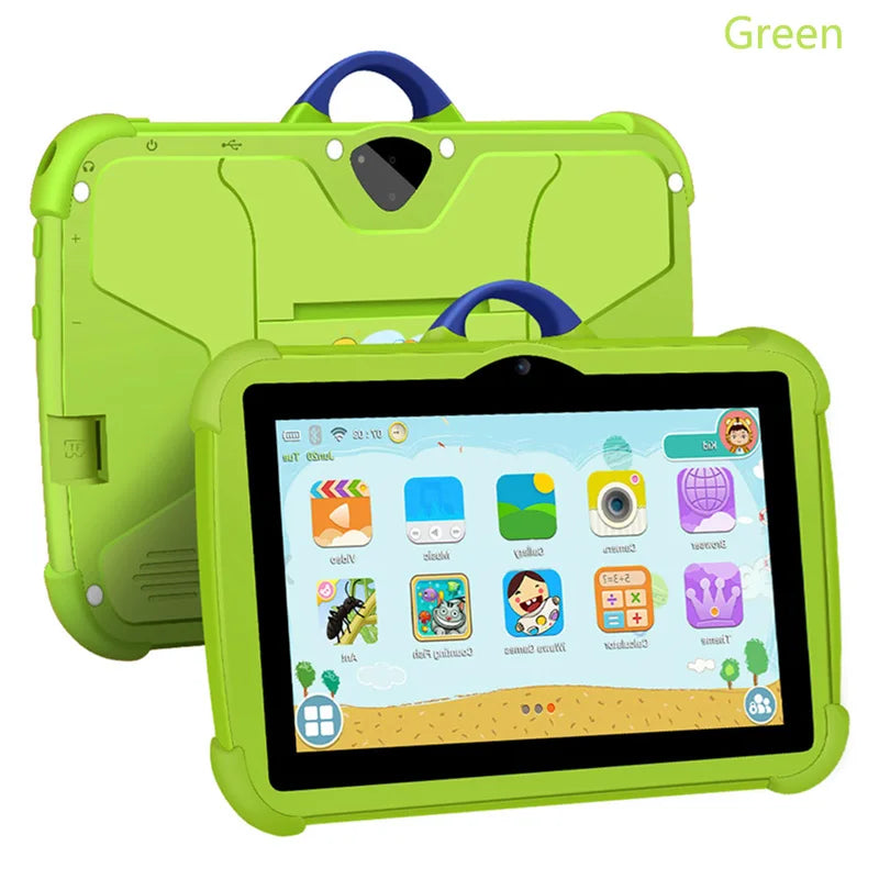Kids Tablet 7 Inch 5G WiFi Android 13 Quad Core - Ultra Slim Green / CHINA