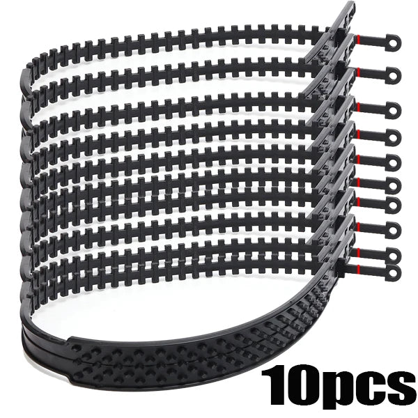 New Car Tire Chains &ndash; Durable Anti Skid Snow Traction black-10pcs