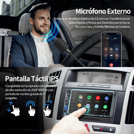 CA7080OSD 7 Inch 2DIN Car Radio - CarPlay Android Bluetooth