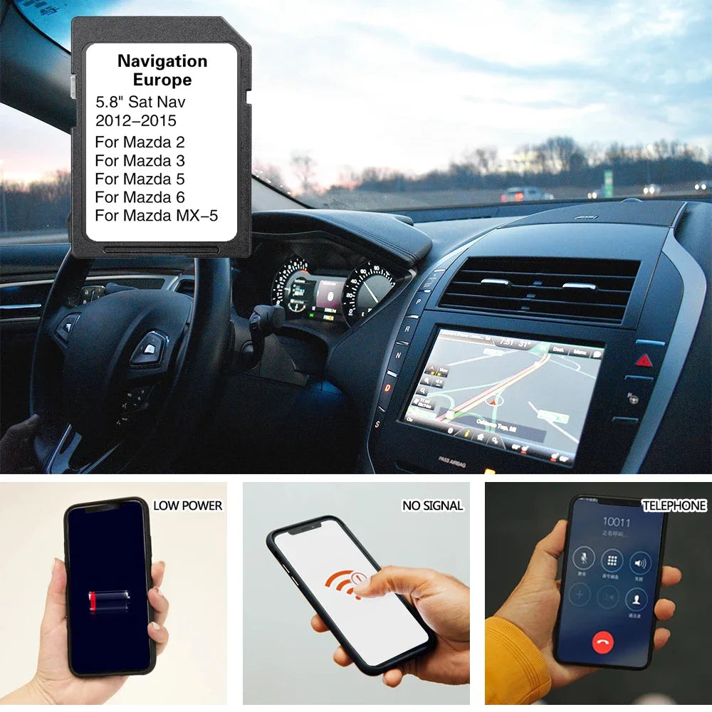 Mazda 3 2012-2015 SD Card Nav AVN1 &ndash; Europe Britain Maps