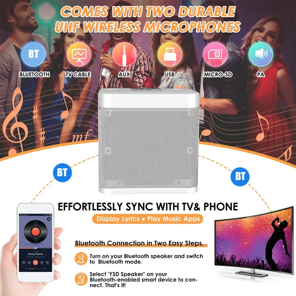 KD203 Karaoke Machine &ndash; Voice Change and Dual Microphones