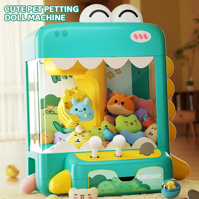 Μικρό Πλαστικό Ηλεκτρικό Παιχνίδι Μηχανή με Νύχια με Ήχο και Φώτα, Κλιπ Ζώων Κούκλες