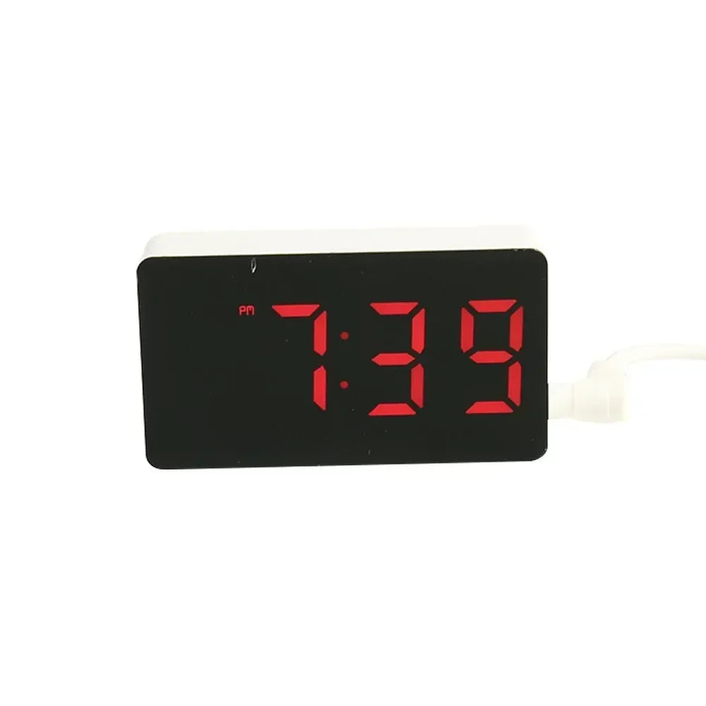 LED Smart Digital Alarm Clock with Intelligent Light Detection red