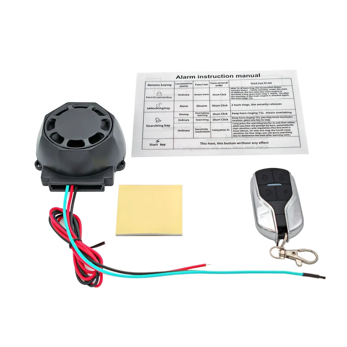 Motorcycle Burglar Alarm 12V Vibration Alarm &ndash; Two Remotes