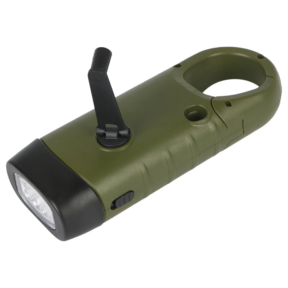 Survival Gear: Solar Hand Crank LED Flashlight