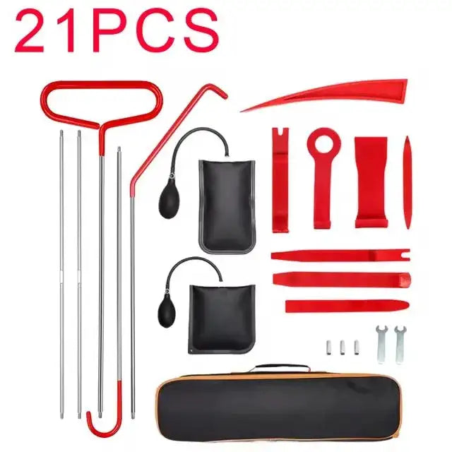 18Pcs Car Door Tool Kit With Inflatable Air Pump Long Reach 21PCS