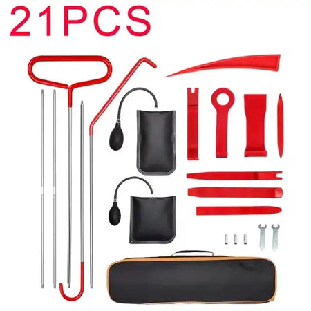 18Pcs Car Door Tool Kit With Inflatable Air Pump Long Reach 21PCS