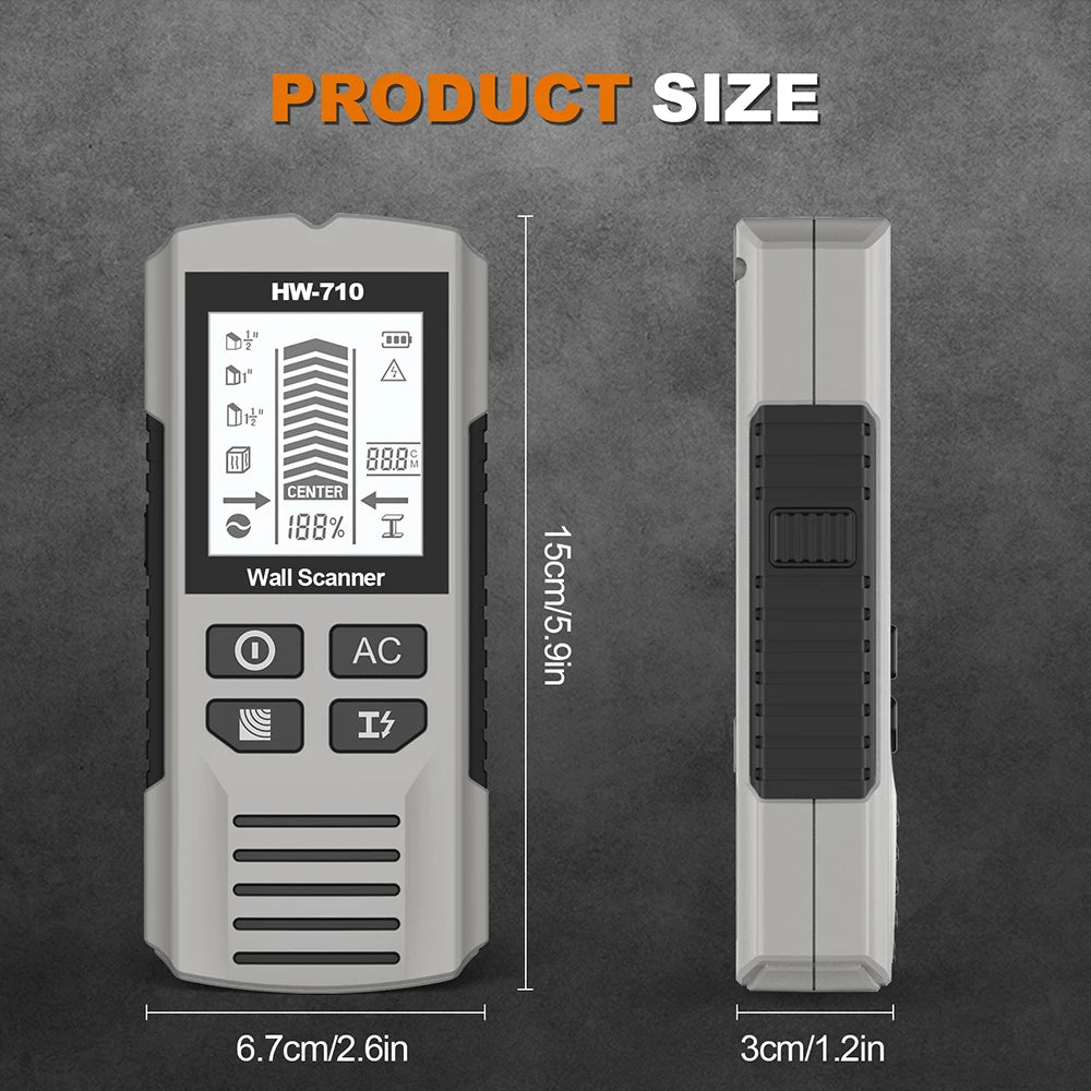HW-710 6 In 1 Wall Metal Detector &ndash; Detects Studs And Wires