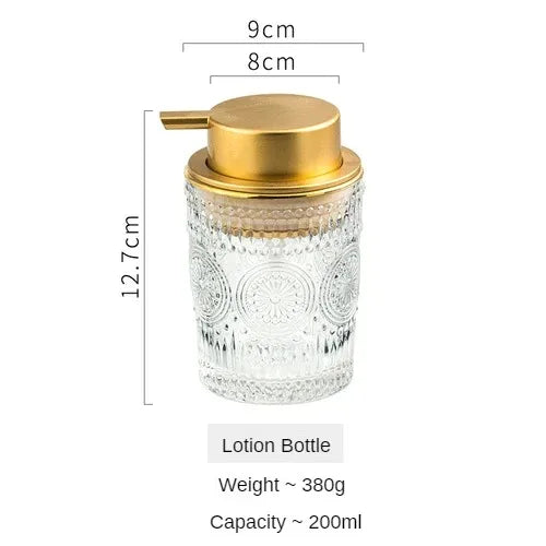 Clear Glass Lotion Bottle Portable Press &ndash; Eco Friendly single 200ml