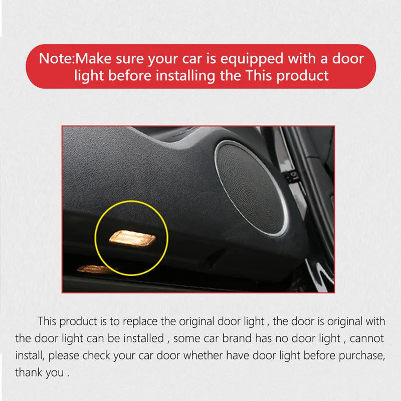 2Pcs Car Door Welcome LED Projection Lamp Mercedes - Logo