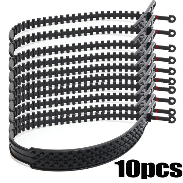 10-1Pcs Car Motorcycle Snow Chains &ndash; Reusable Anti Slip black-10pcs