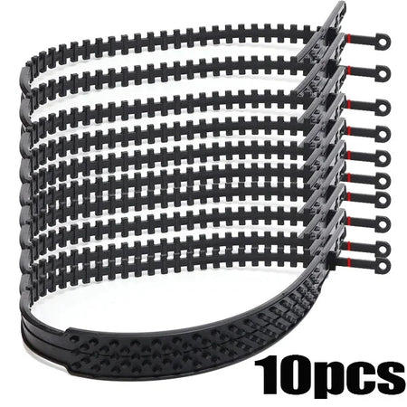 10-1Pcs Car Motorcycle Snow Chains &ndash; Reusable Anti Slip black-10pcs