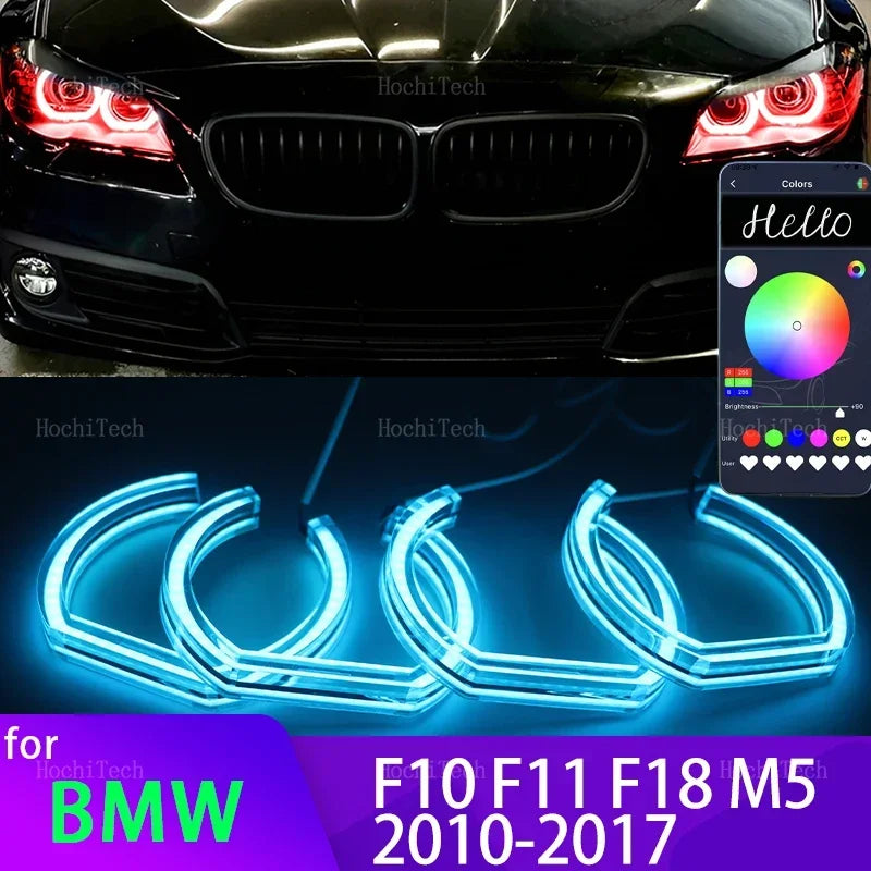 Anillos de Ojos de Ángel LED Control APP RGB para BMW Serie 5 F10