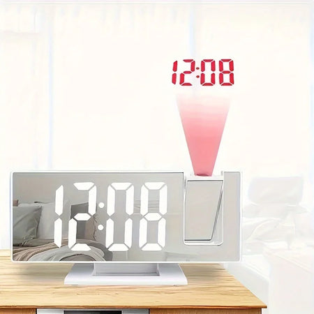 LED Projection Alarm Clock with USB D2363-WW