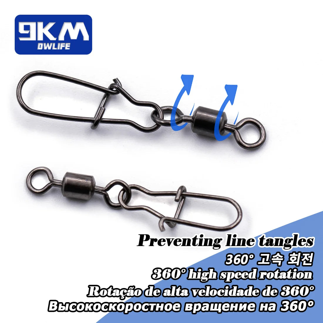 Duo-Lock Snap Swivels - Premium Stainless Steel Fishing Connectors | 50-200 Pieces