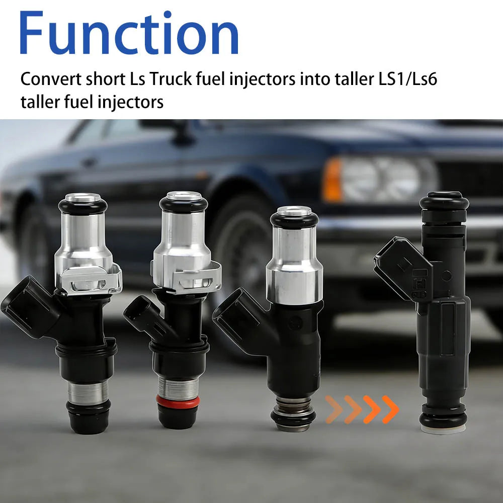 551371 8PC Fuel Injector Spacers Convert LS1 Fuel Injector to LS Truck Injector Silver FP-1101 by InterCyprus Trading Ltd