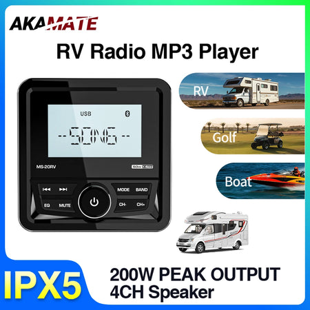 MS-20RV-1 &ndash; Bluetooth IPX5 Waterproof 200W Marine Stereo