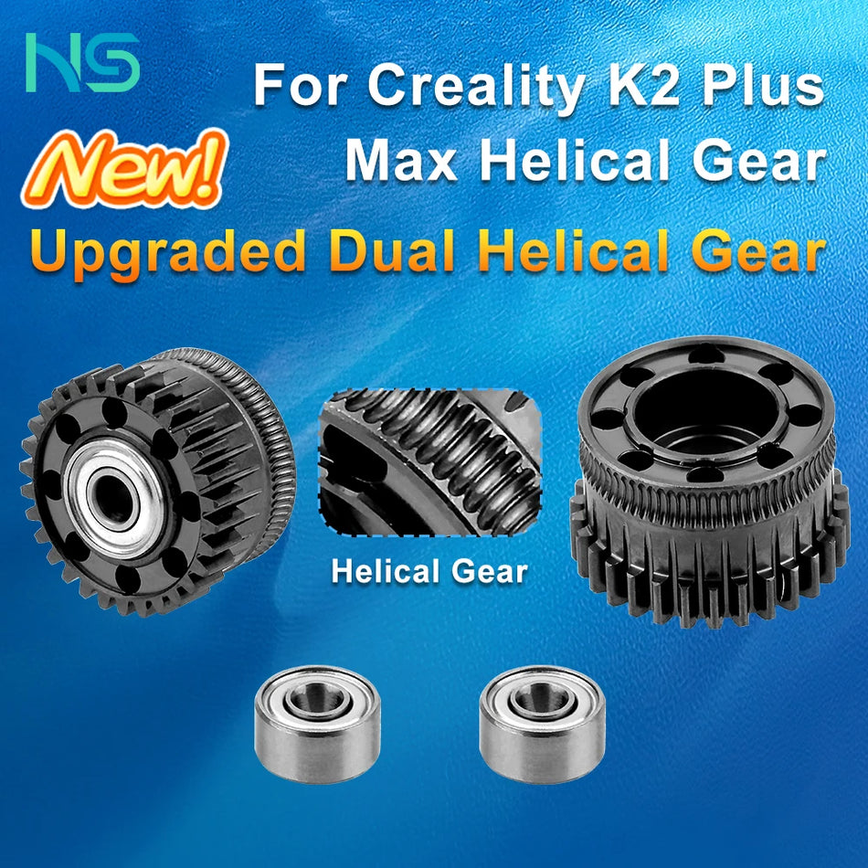 Creality K2 Plus Extruder Gear Kit &ndash; Nickel DLC Coated