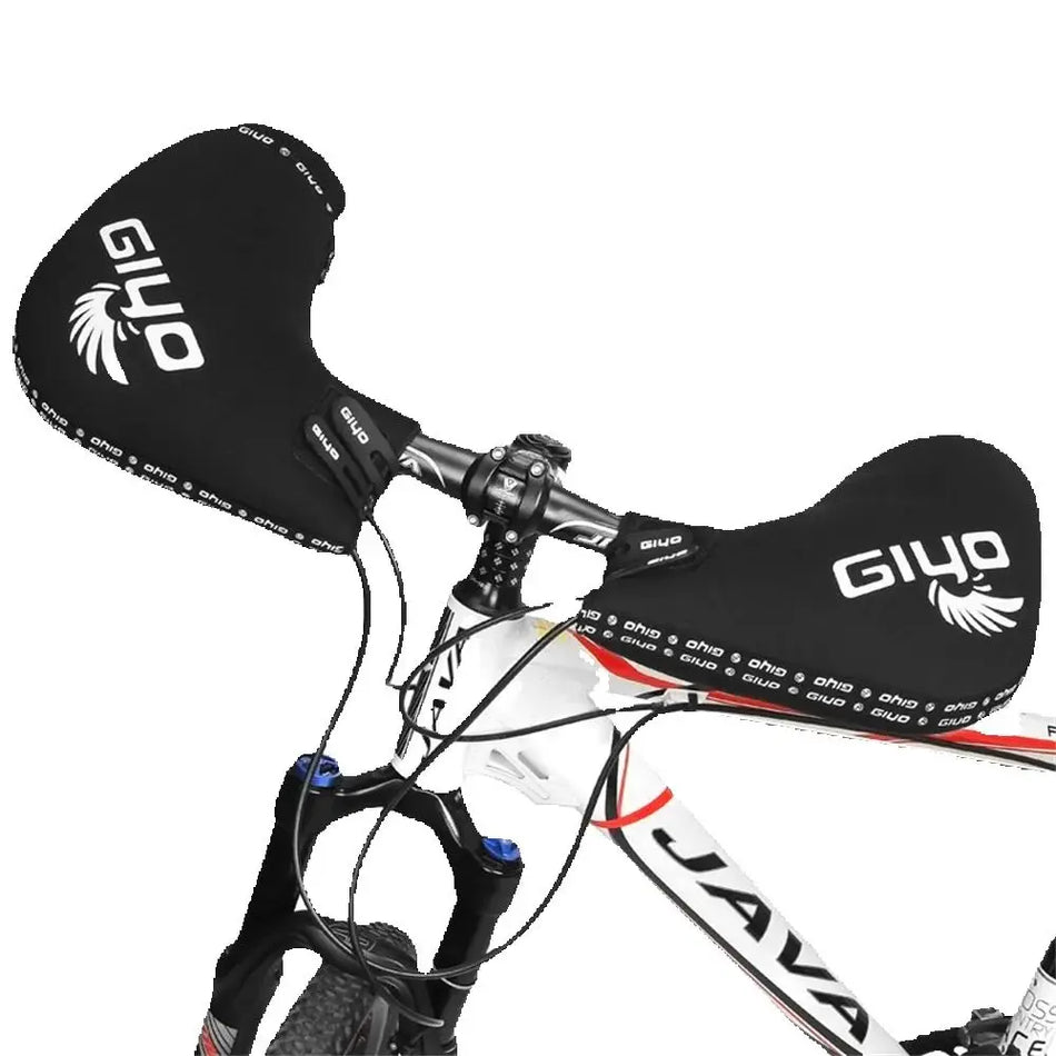 Зимние водонепроницаемые варежки для руля для езды на велосипеде, ветрозащитные вязаные перчатки для мужчин и женщин