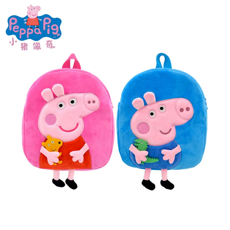 🟠 Peppa Pig Pink Pig Kawaii Plush Schoolbag Toys Buy One Get One Free Cute Cartoon George Kindergarte Anime Kids Gifts
