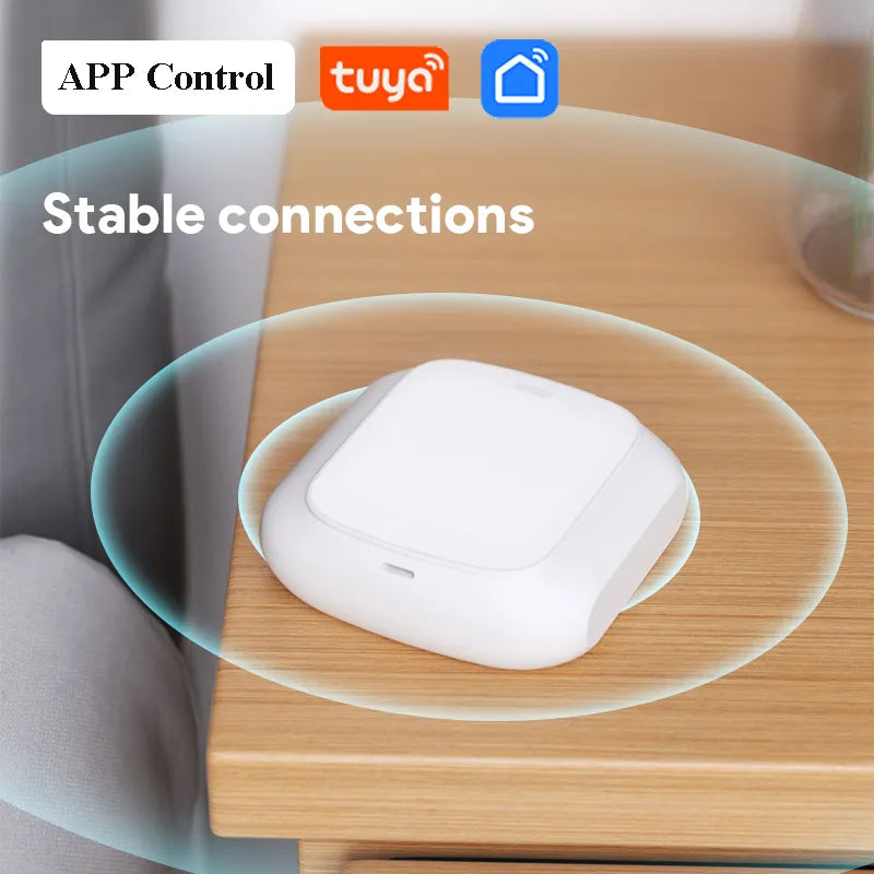 Tuya WiFi ZigBee Akıllı Sahne Kablosuz Anahtar Basma Düğmesi Denetleyici Otomasyon Senaryosu 2 Gang Akıllı Ev Aletleri Akıllı Kontrol
