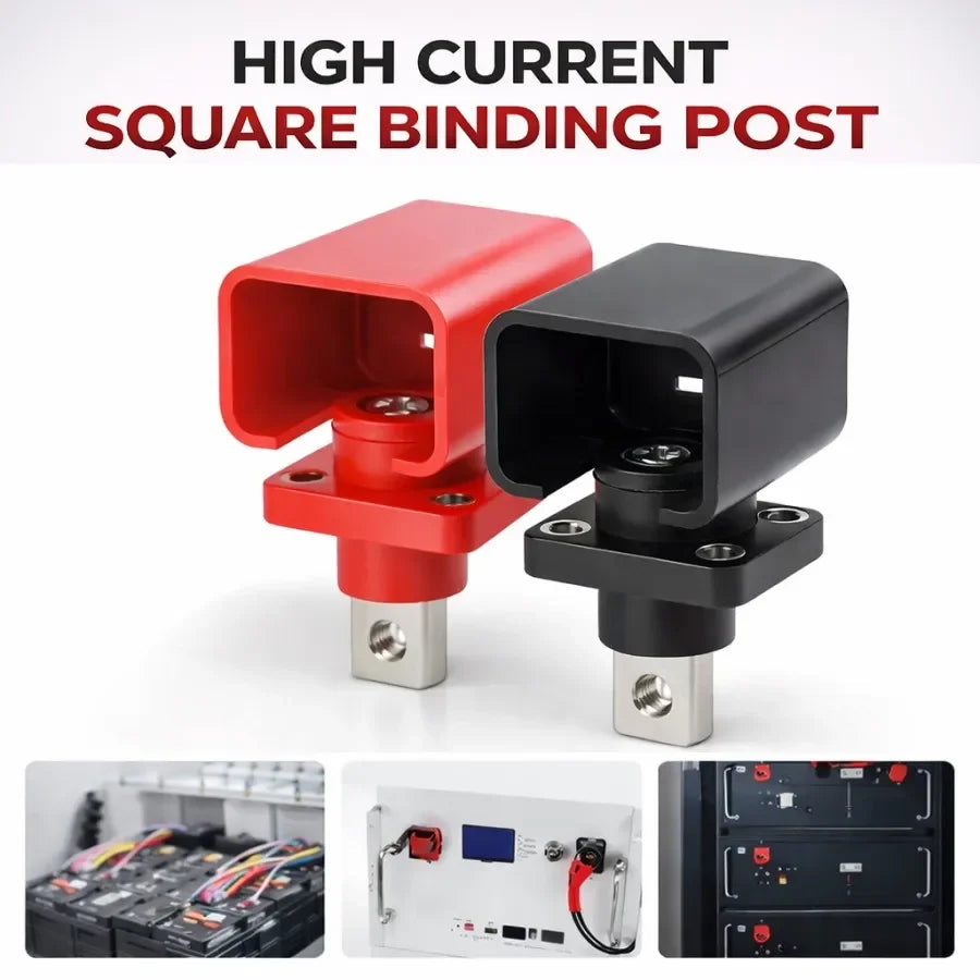 Copper Battery Terminal Connectors 2 Pack For High Current 200A Solar Storage