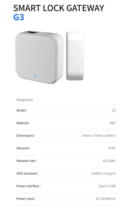 TTlock Gateways G2 G3 G3P G4 &ndash; Bluetooth To 4G WiFi Hub G3