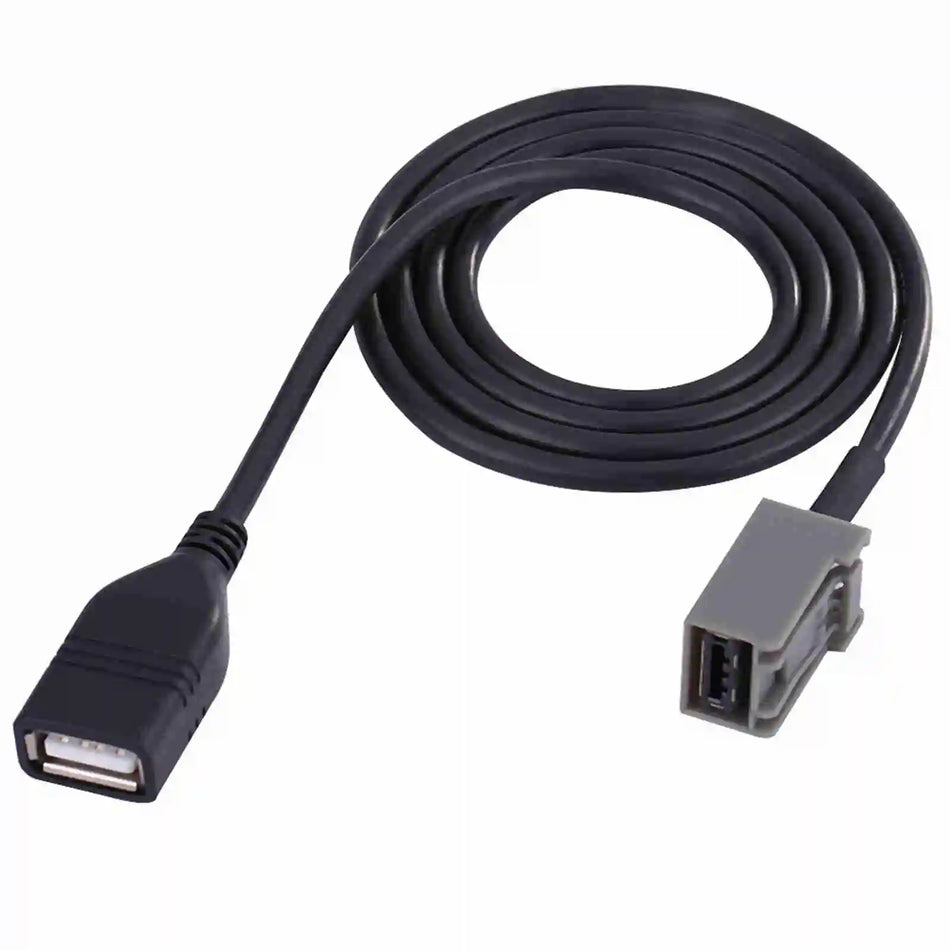 Cable AUX USB 2.0 de 60 cm para Honda Civic, cable de extensión de audio para entretenimiento en el coche