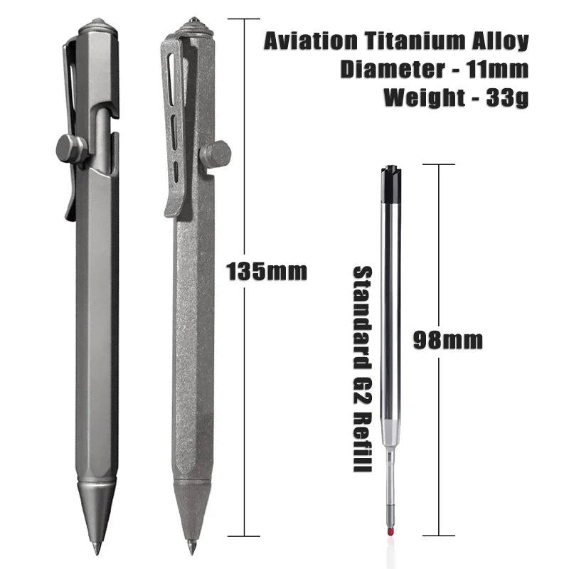 Multi-Functional Titanium Alloy Tactical Pen &ndash; Self Defense