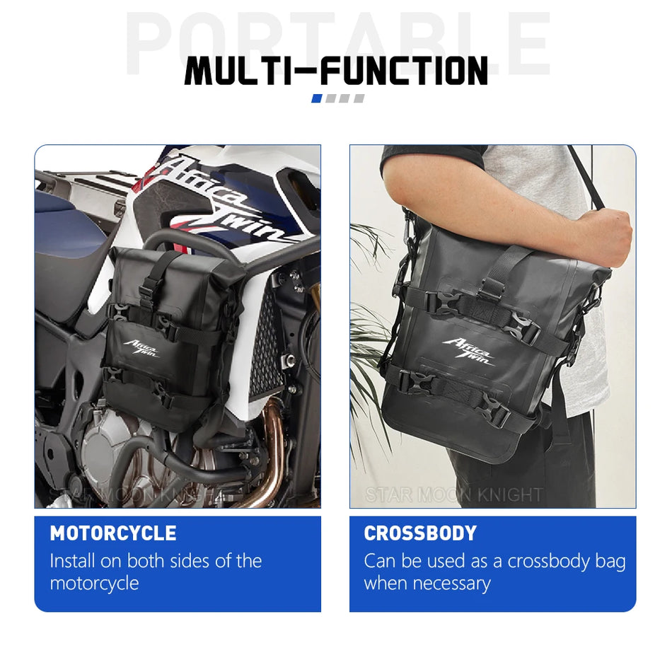 Μπάρες Προστασίας Honda CRF1100L Africa Twin με Τσάντα για Μοτοσυκλέτα, Αδιάβροχο Υλικό TPU, Ανθεκτική Αποθήκευση