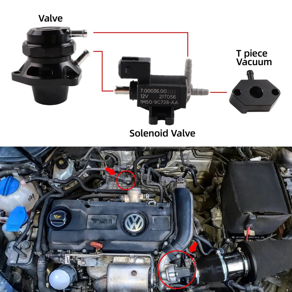 PIKBUK Turbo Dump Blow Off Valve For Seat Ibiza Skoda Octavia Superb Golf MK7 MK7.5 GTI / R POLO Macan 1.8 2.0 TSI by InterCyprus Trading Ltd