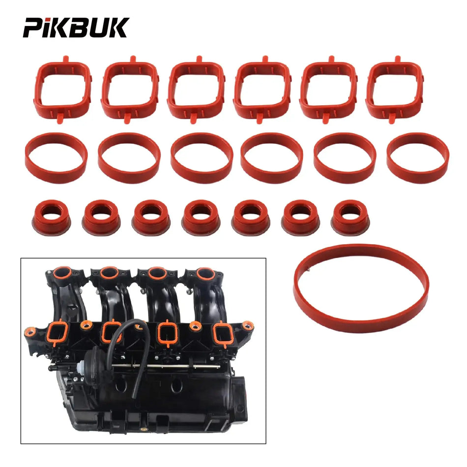 PIKUBK Gasket Kits for BMW N52 N54 N55 M57 Intake Manifold OE 11617800585 Compatible with 325i 330i 335i 525i 530i X3 X5 3.0L by InterCyprus Trading Ltd